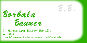 borbala baumer business card