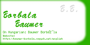 borbala baumer business card